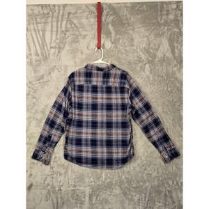 APT 9 Mens Standard Fit Plaid Long Sleeve Button Up Shirt Size Large Blue